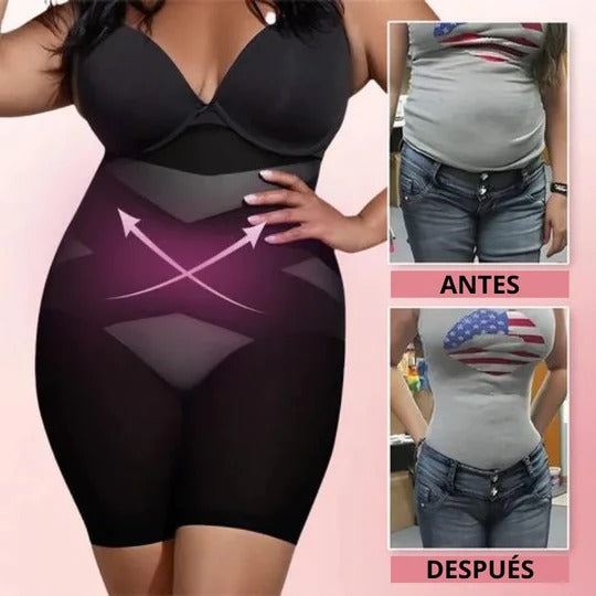 Nueva Faja Modeladora de Cintura Alta Compresión cruzada que moldea tus abdominales y levanta los glúteos