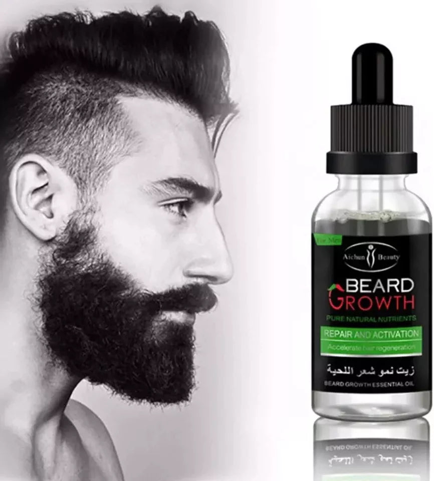 Kit barba fuerte 💪 Sérum para el crecimiento de barba + REGALO (Champú y Balm hidratante)